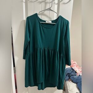 Green babydoll dress